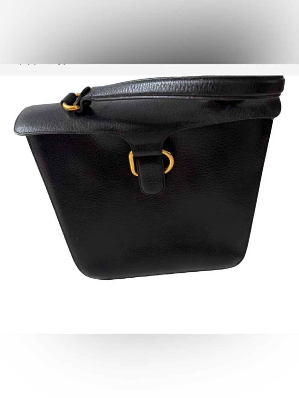 Delvaux pebbled leather top handle bag
